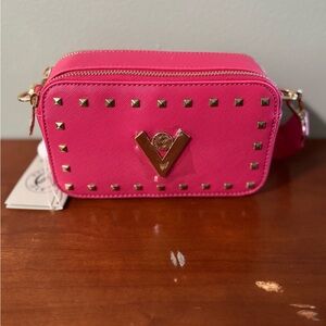 Valentino Orlandi Fuchsia Studded Crossbody Bag